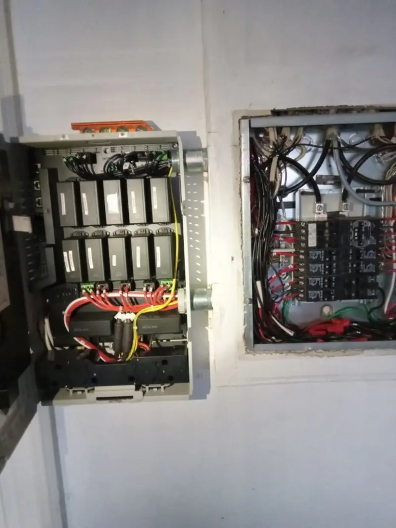 Electrical panel upgrade completed for Security Camera Wiring in Riverview